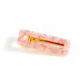 Barrette Pince Rose Rectangle : Style Romantique Chic - Shine Boutique