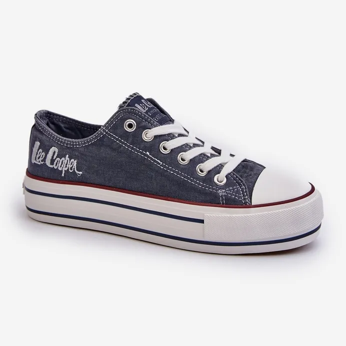 Baskets Femme à Semelle Épaisse Lee Cooper LCW-24-31-2220 Bleu Marine