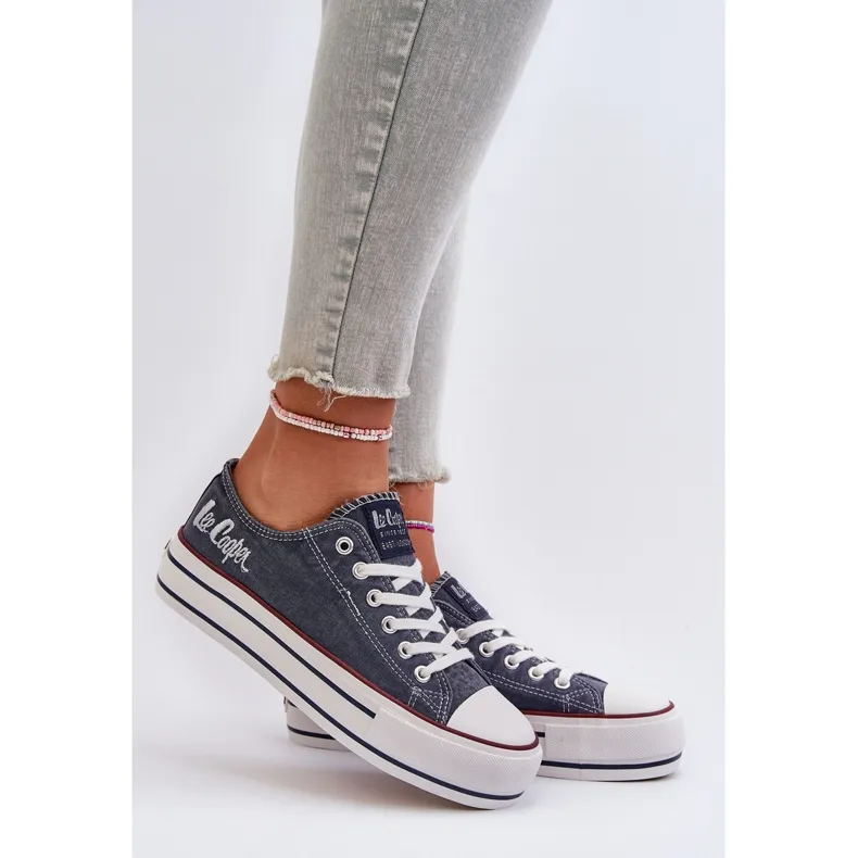 Baskets Femme à Semelle Épaisse Lee Cooper LCW-24-31-2220 Bleu Marine