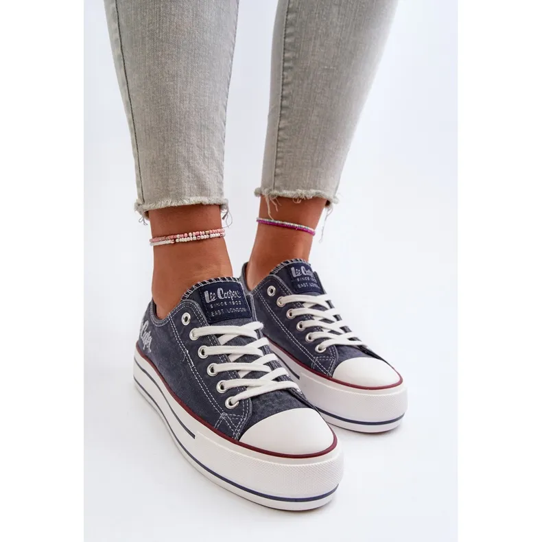 Baskets Femme à Semelle Épaisse Lee Cooper LCW-24-31-2220 Bleu Marine