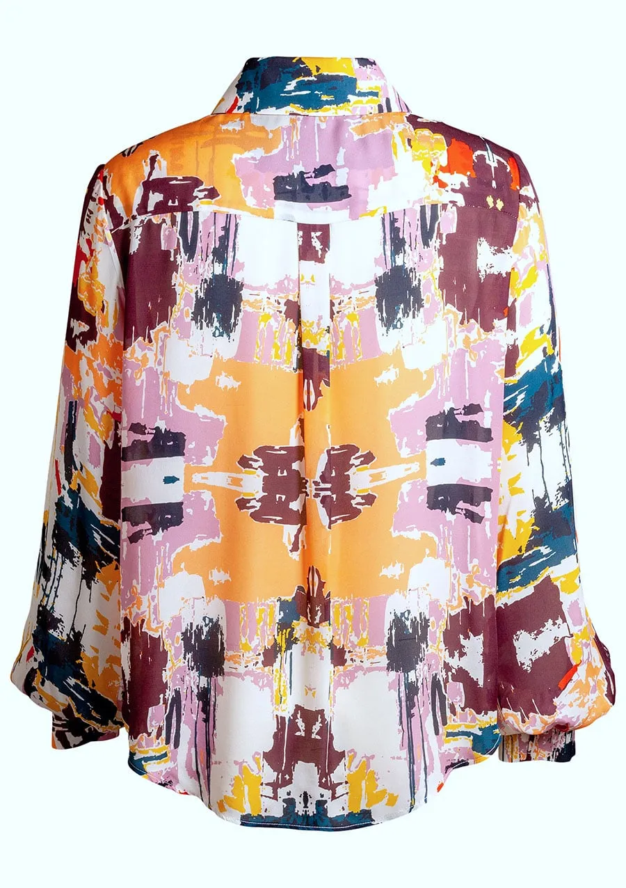 Blouse en soie imprimée – Label AÉ Paris