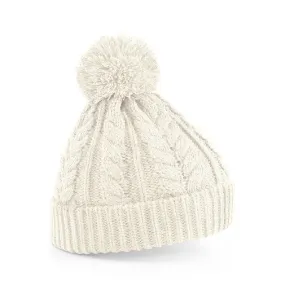 Bonnet en tricot torsadé - Adulte - B454 - blanc cassé 