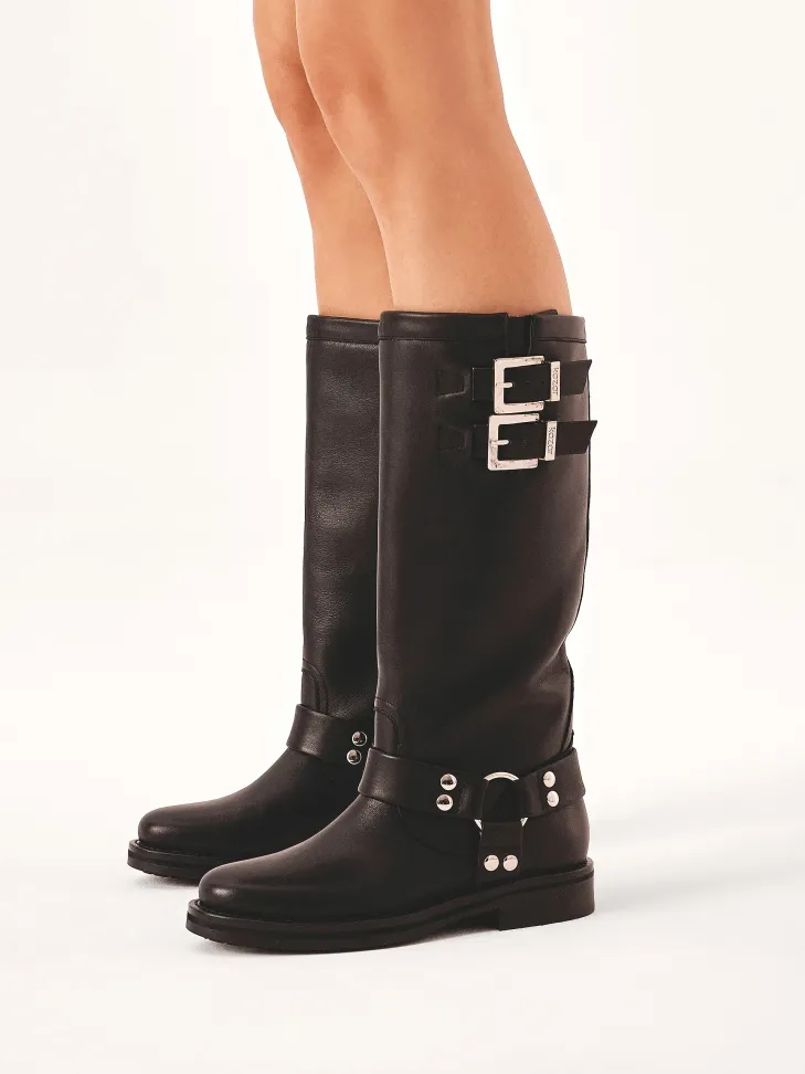 Bottes en cuir avec boucles