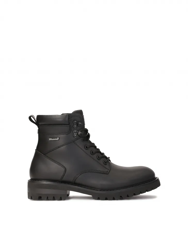 Bottes en cuir imperméable noir