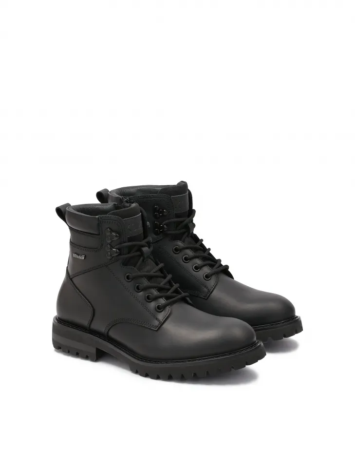 Bottes en cuir imperméable noir