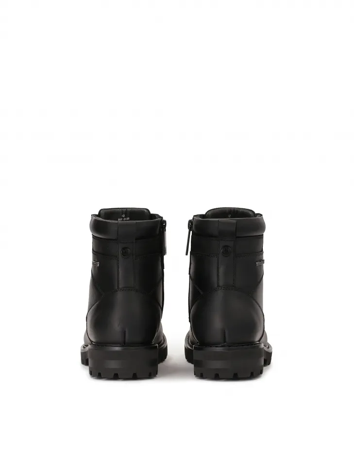 Bottes en cuir imperméable noir