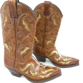 Bottes en cuir Santiag talon biseauté "Sendra" - T36