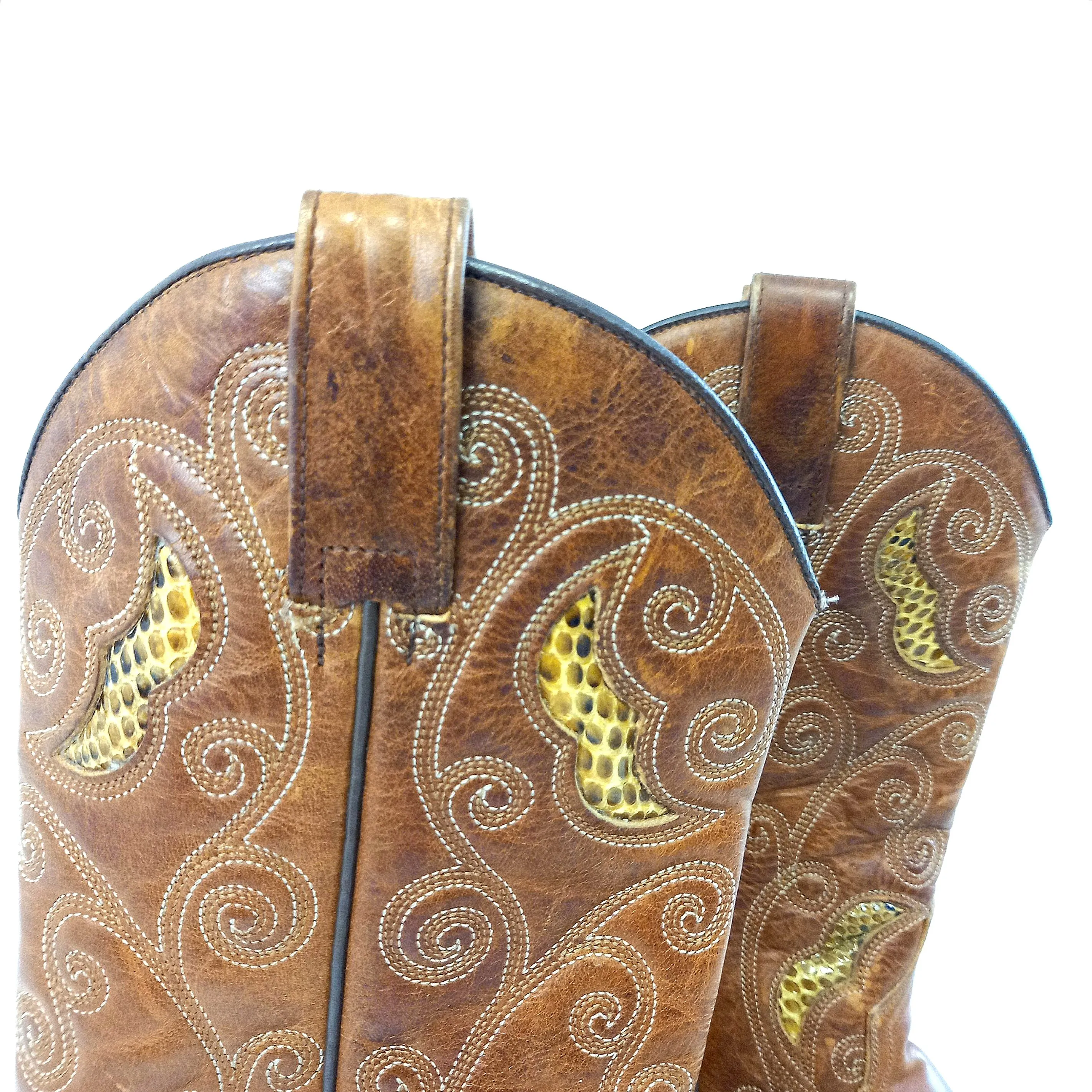 Bottes en cuir Santiag talon biseauté "Sendra" - T36