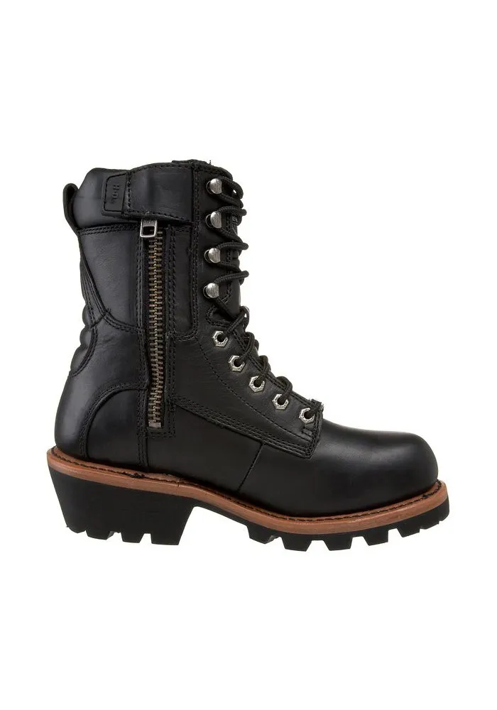 Bottes Harley Davidson Tyson en Cuir Noir (Ref : D95188) Botte Moto Homme