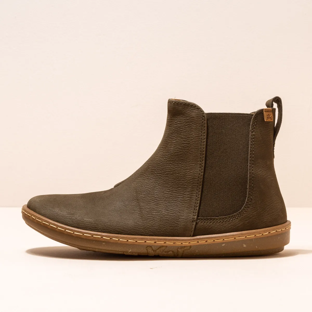 Bottines chelsea en cuir - Kaki