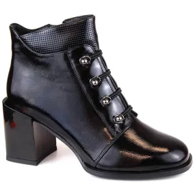 Bottines isolées en cuir verni pour femme, noir, Filippo DBT4891 le noir