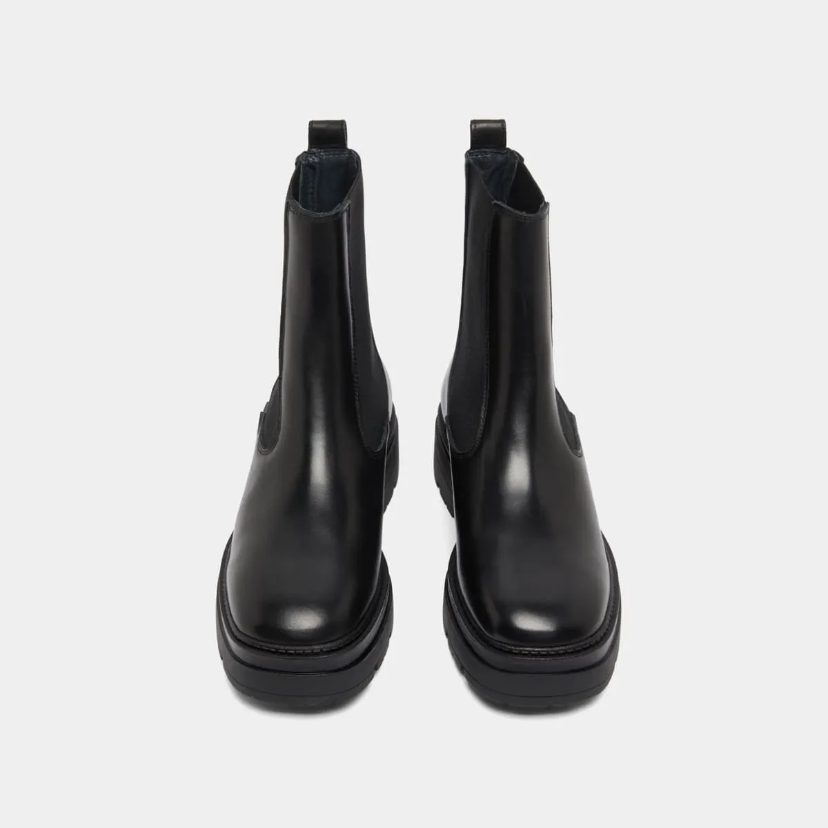 Bottines à plateformes en cuir noir pour Femme | Jonak