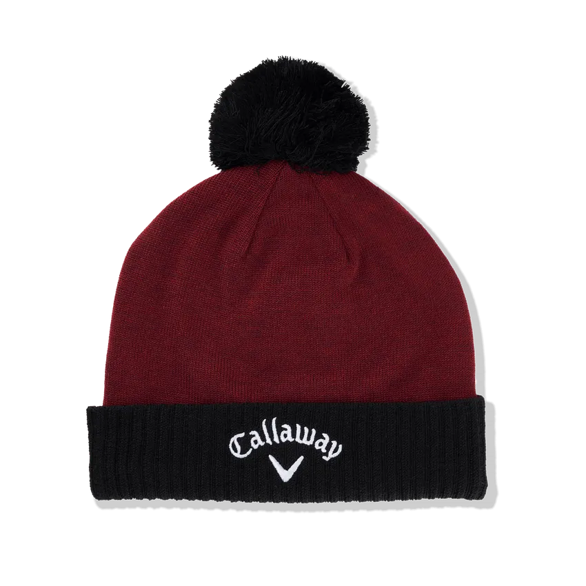 Callaway - Bonnet PomPom - Homme Bordeaux