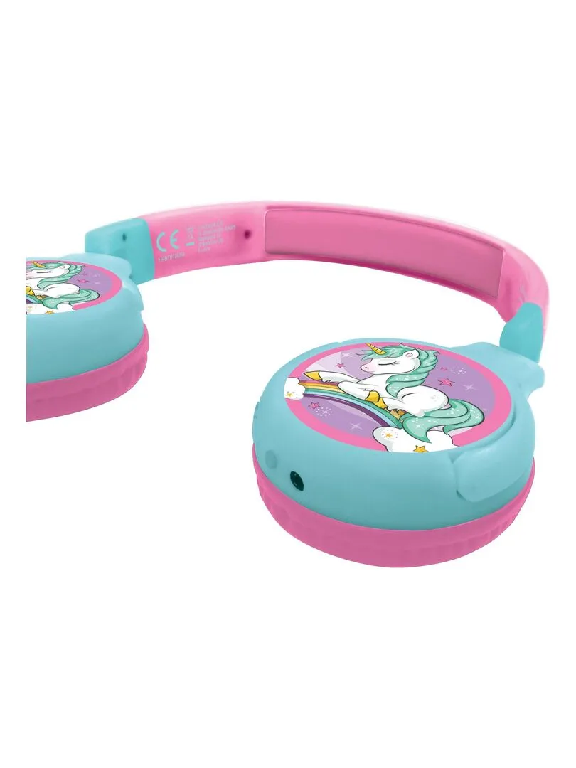 Casque 2 En 1 Bluetooth® Et Filaire Limitation De Son Design Licorne - N/A