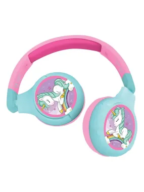 Casque 2 En 1 Bluetooth® Et Filaire Limitation De Son Design Licorne - N/A