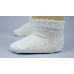 Chaussette blanche cérémonie fille résille