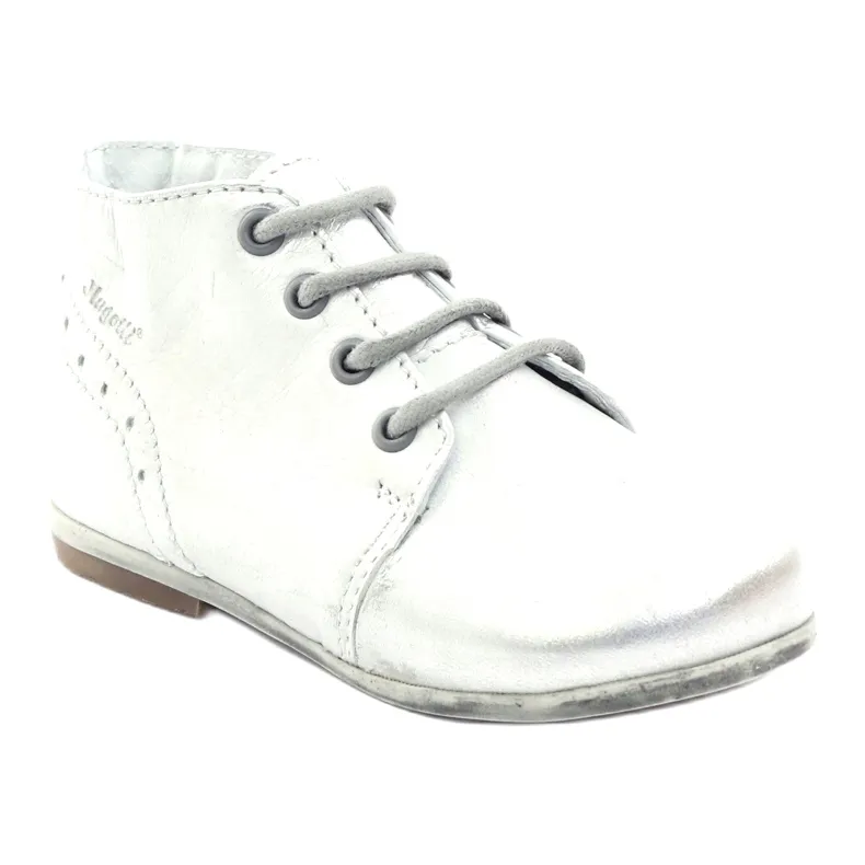 Chaussures en cuir, nouées Hugotti argent