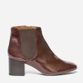 Chelsea boots ERAM FLEX cognac en cuir verni - Boots / bottines Femme | ERAM