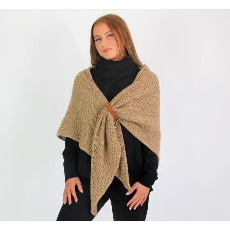 Châle femme hiver NILS camel