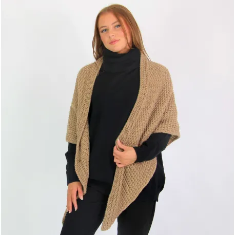 Châle femme hiver NILS camel