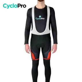 COLLANT CYCLISTE THERMIQUE ROUGE - HIVER - HOMME - DESTOCKAGE