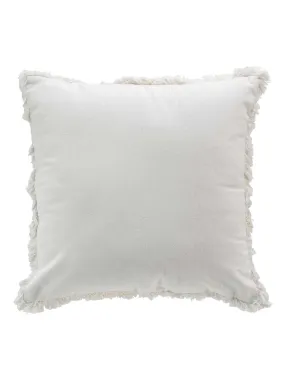 Coussin a franges Evea - Beige clair