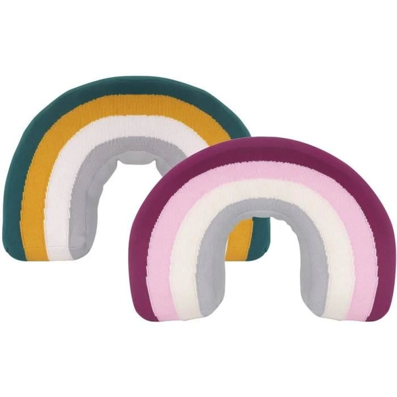 Coussin Arc-en-Ciel en coton rose - Kindsgut