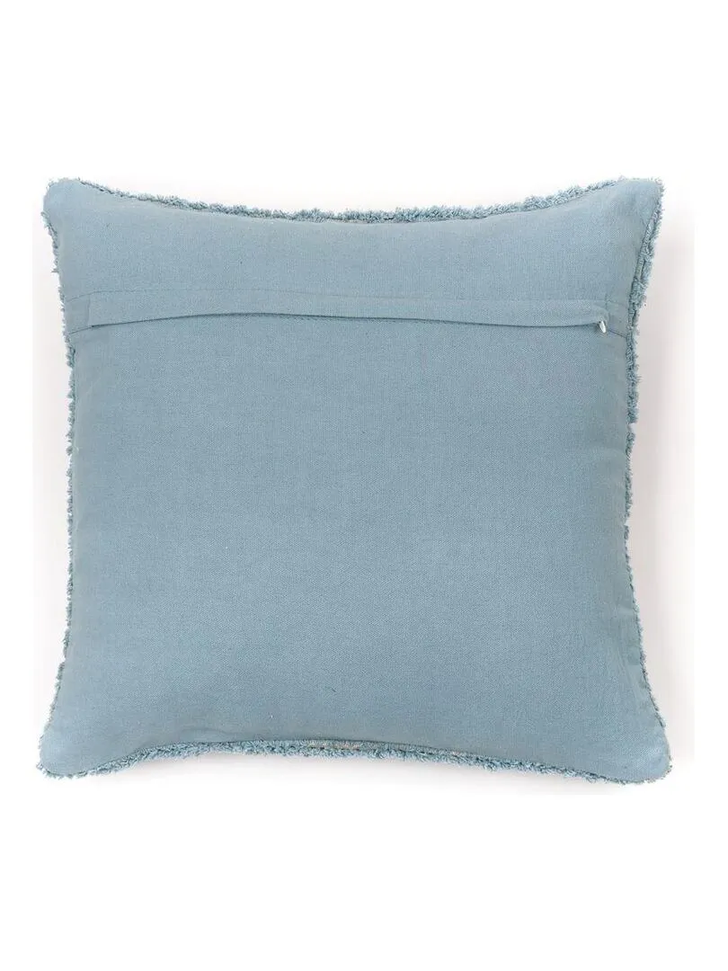 Coussin déhoussable tufté 'FUNNY HIPO' 'TODAY' - Gris