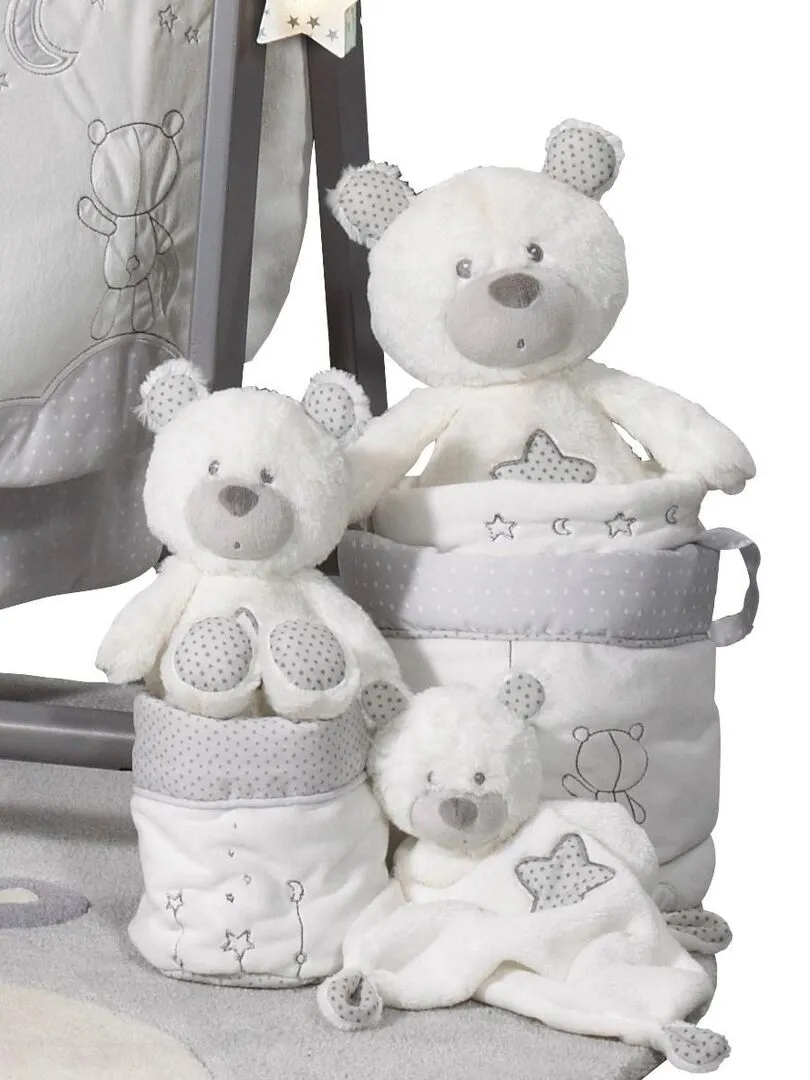 Doudou Ours en polyester blanc - SAUTHON - Blanc Gris