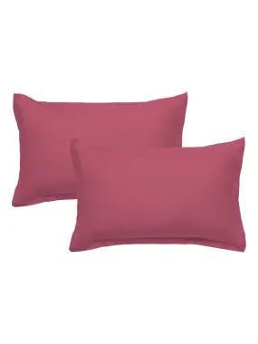 Future Home - Lot de 2 taies d'oreiller en coton  Fuchsia 50x70cm - Rose fushia