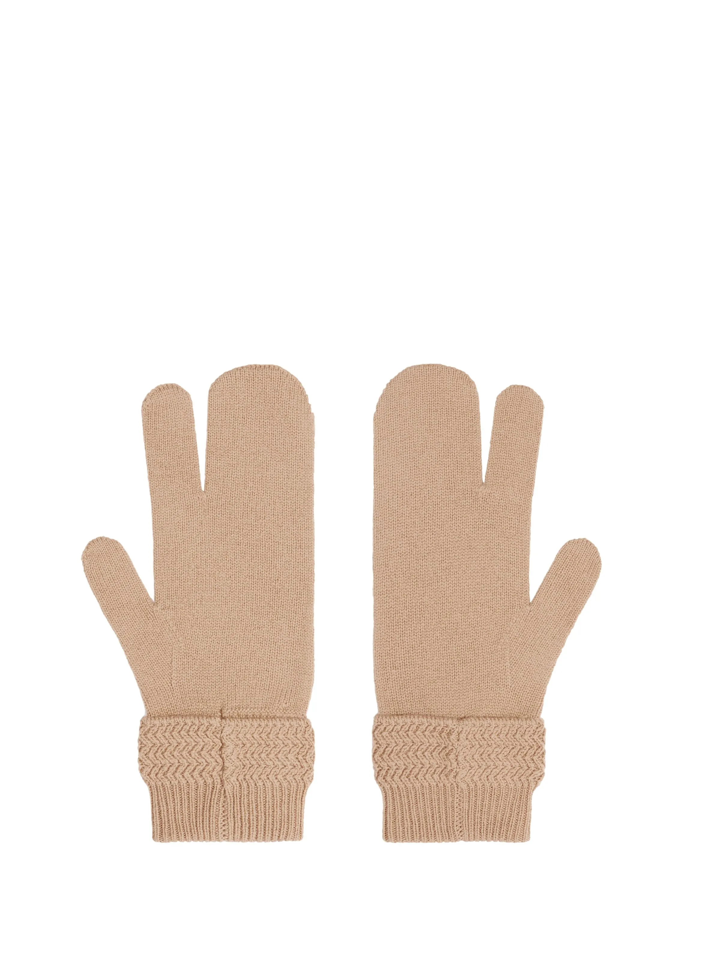 GANTS EN TRICOT CôTELé - MAISON MARGIELA pour FEMME | Printemps