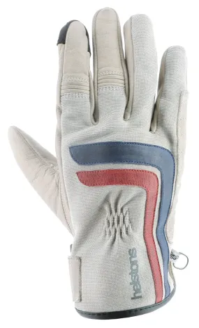 Gants Helstons Jeff été cuir 4ways beige bleu rouge, gant moto