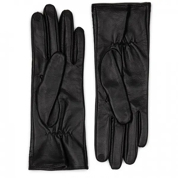 Gants tactiles Cloutés T7 Cuir Noir | Lancaster