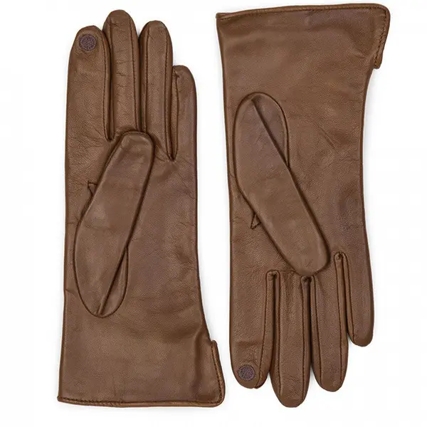 Gants tactiles Coeur T7 Cuir Camel | Lancaster