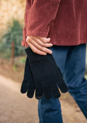 Gants Tactiles Pleynet Noir - Montlimart - Marques de France