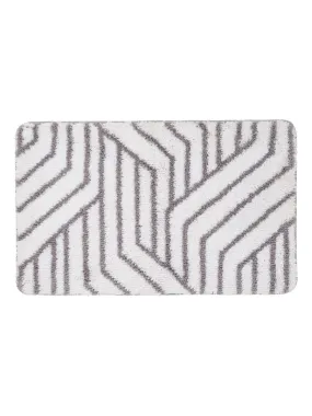 Guy Levasseur - Tapis de bain en polyester fantaisie blanc - Blanc