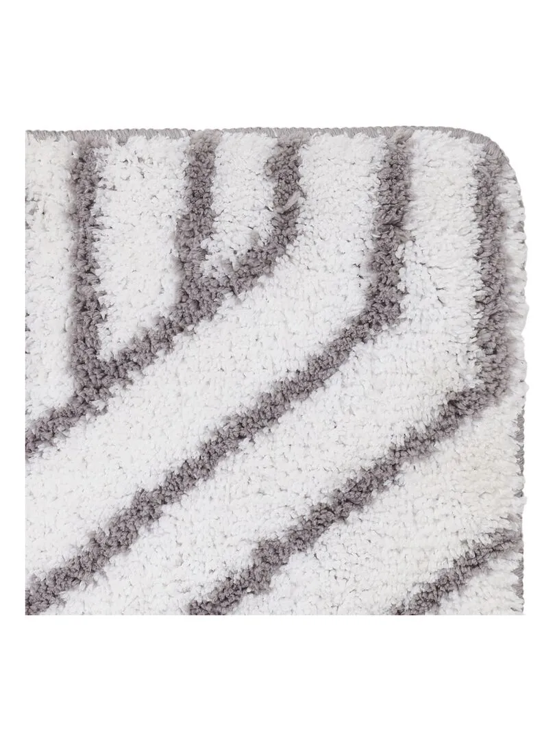 Guy Levasseur - Tapis de bain en polyester fantaisie blanc - Blanc