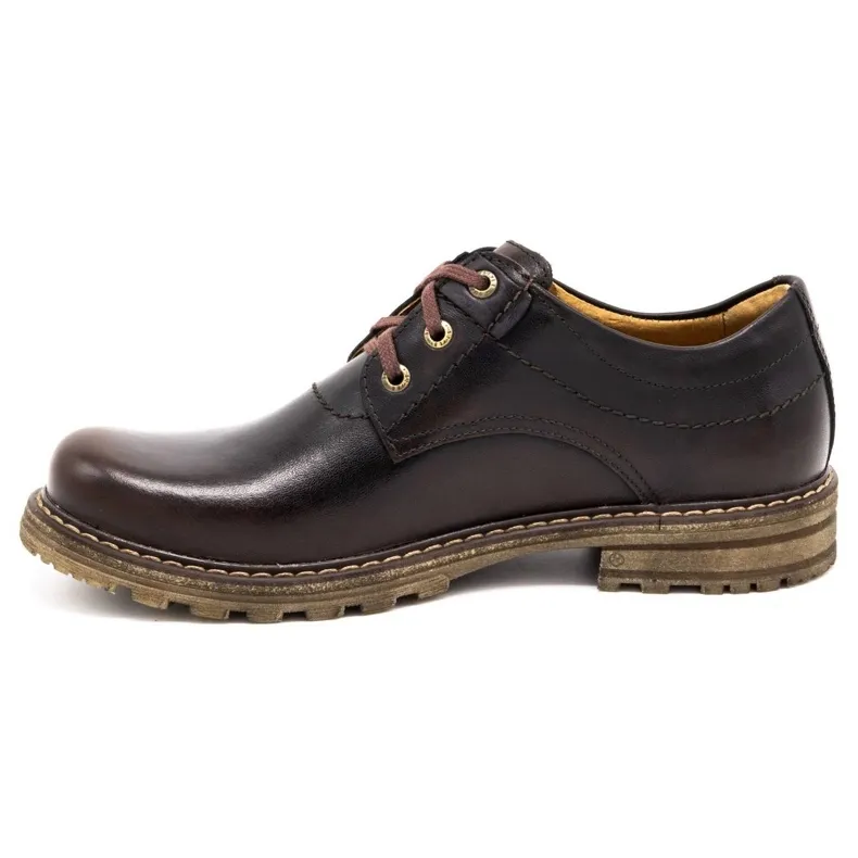 Kampol Bottes en cuir pour hommes, 32 / K Kabir brun le noir