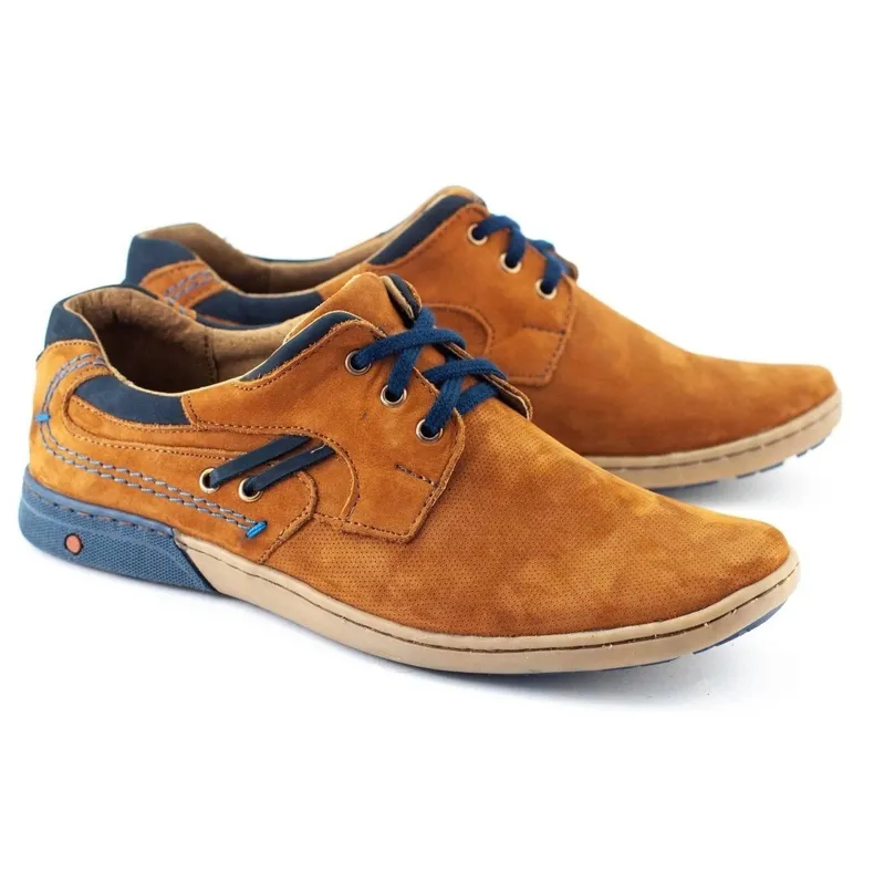 KOMODO Chaussures décontractées pour hommes 861L rouge brun