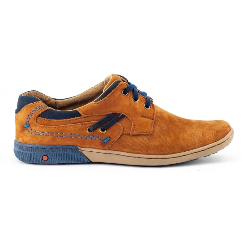 KOMODO Chaussures décontractées pour hommes 861L rouge brun