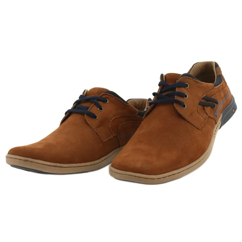 KOMODO Chaussures décontractées pour hommes 861L rouge brun