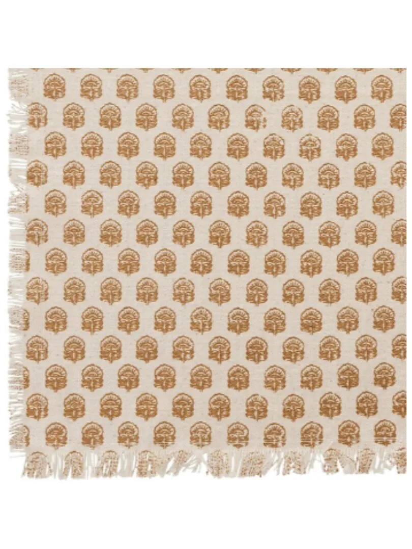 Lot de 2 serviettes à franges Hindi - Beige