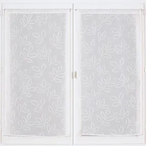 Lot de 2 voilages FLOCAGE en polyester blanc  | 3 Suisses