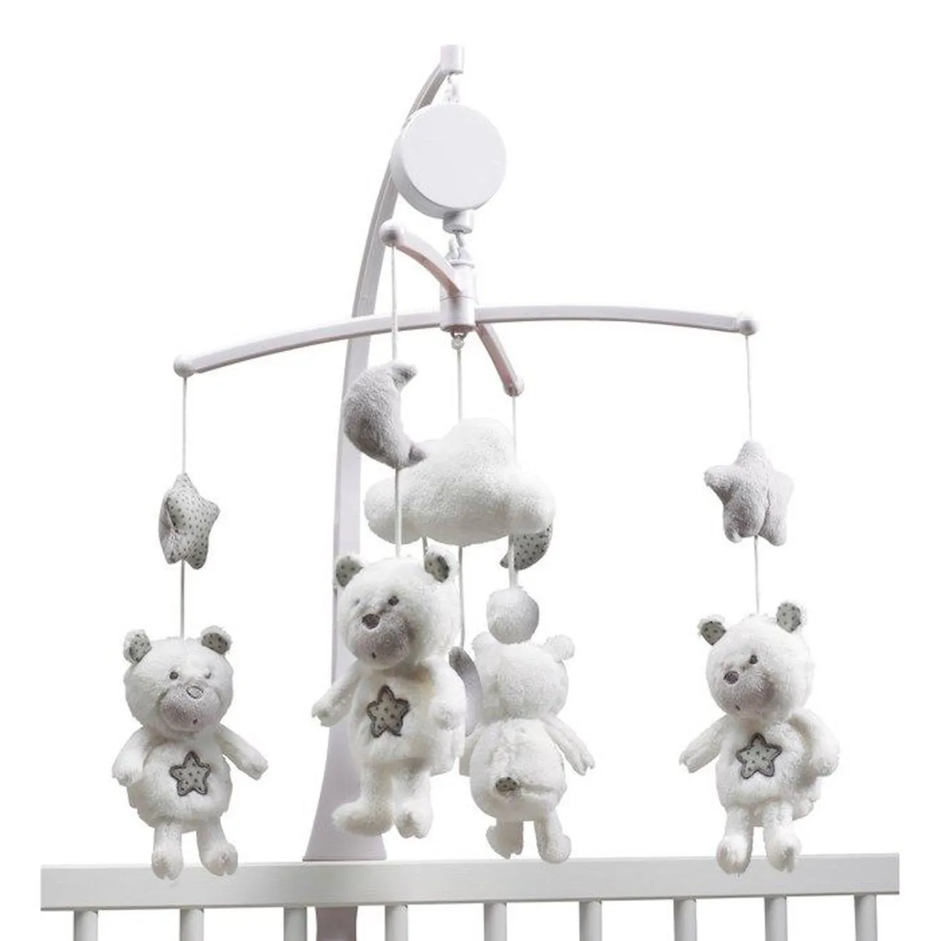 Mobile musical bébé Ours en polyester blanc blanc - Sauthon