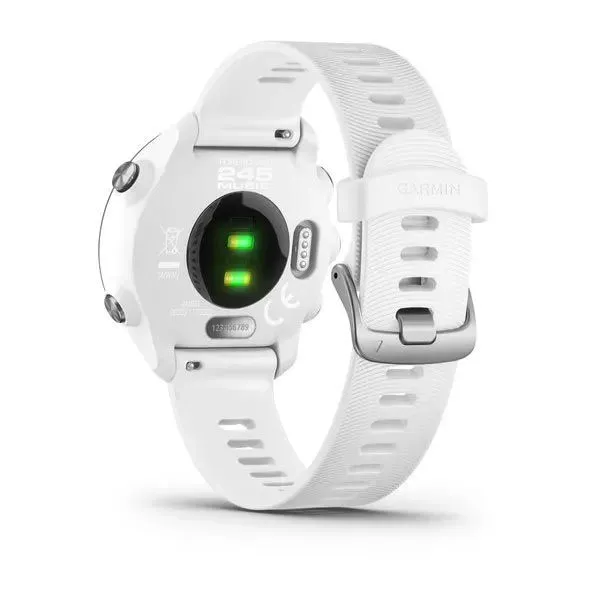 Montre de running GPS connectée Garmin Forerunner 245 Music Blanche avec Bracelet Silicone blanc - 010-02120-31