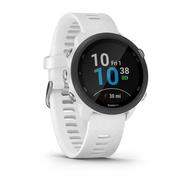 Montre de running GPS connectée Garmin Forerunner 245 Music Blanche avec Bracelet Silicone blanc - 010-02120-31