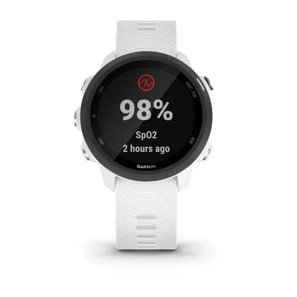 Montre de running GPS connectée Garmin Forerunner 245 Music Blanche avec Bracelet Silicone blanc - 010-02120-31