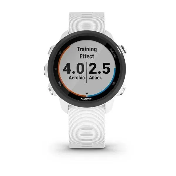 Montre de running GPS connectée Garmin Forerunner 245 Music Blanche avec Bracelet Silicone blanc - 010-02120-31