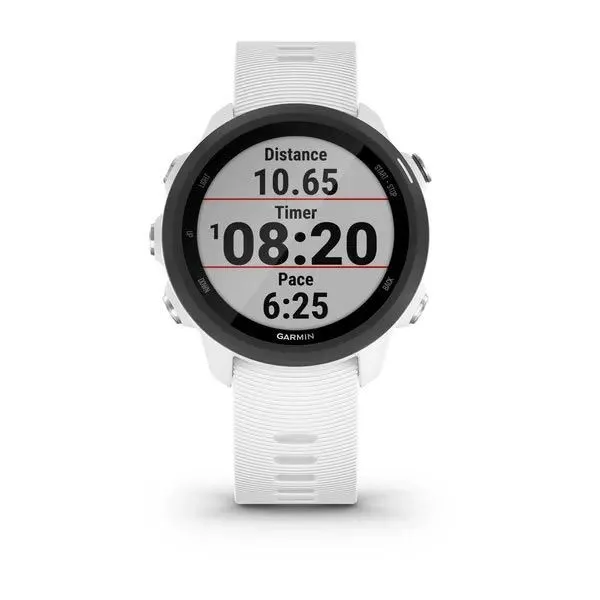 Montre de running GPS connectée Garmin Forerunner 245 Music Blanche avec Bracelet Silicone blanc - 010-02120-31