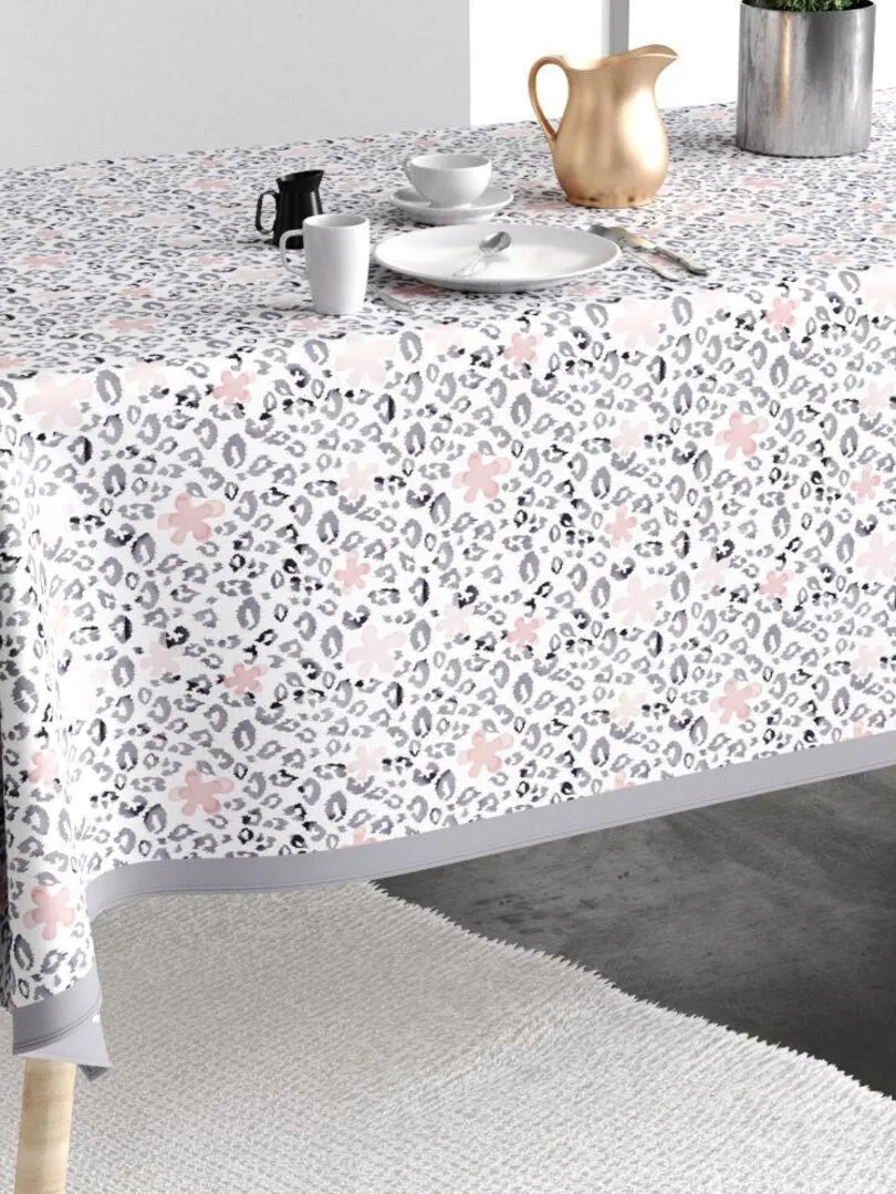 Nappe Polyester à motifs Yona - Blanc